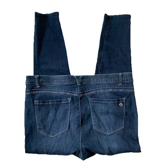 Democracy High Rise Jeans Women’s Size 16 Indigo Blue Skinny Ab Solution Stretch - Picture 7 of 11
